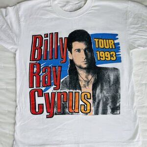 Vintage 1993 Billy Ray Cyrus Tour Band T Shirt Adult Large Single Stitch